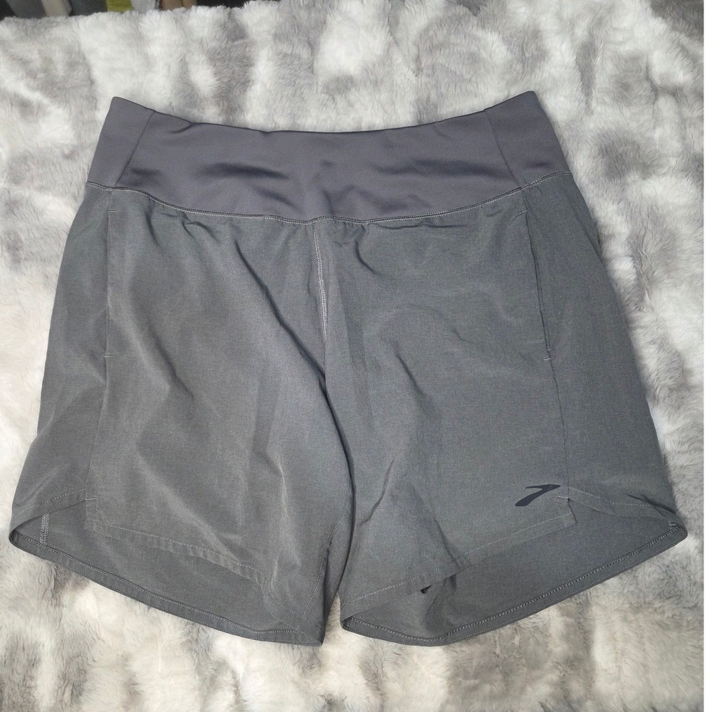 Brooks Chaser 7" Running Shorts Medium Gray Athletic Training Gym Pockets